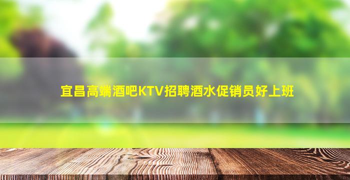宜昌高端酒吧KTV招聘酒水促销员好上班
